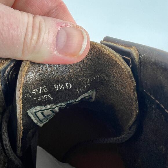 Chippewa LLBean Katahdin Iron Works Engineer cap boots mens 9.5 D brown leather - Picture 12 of 12